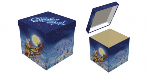 Новогодняя коробка Куб